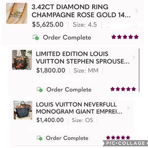 Shop With Confidence - RECENT AUTHENTICATED LUXURY SALES WITH 5-STAR REVIEWS